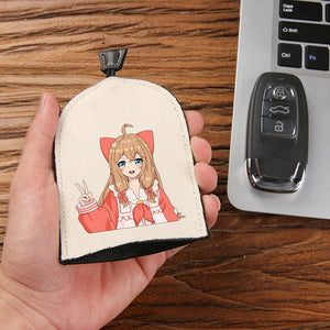 Fabric Key Ring Buckle Girl Student Key Wallet