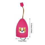 Dog Pull Type Key Bag PU Leather Holder Key Pouch Keychain