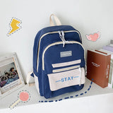 Women Letters School Backpacks Waterproof Casual School Girl Bagpack