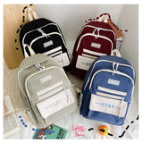 Women Letters School Backpacks Waterproof Casual School Girl Bagpack