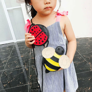 Kids Girls Cartoon Bee Messenger Bag Shoulder Purses Tassel Bag