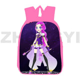 Lolirock Backpack 3D Anime School Bag 12/16 Inch Pink Daily Pack Bookbag