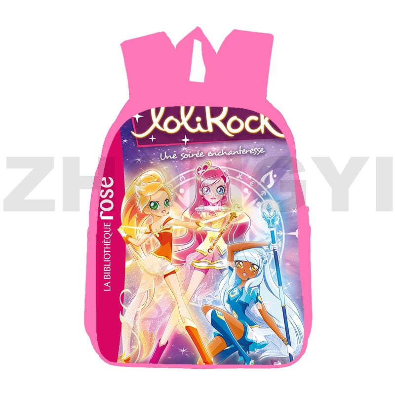 Lolirock Backpack 3D Anime Pink Lolirock Daily Pack Bookbag