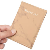 Marble Pattern Passport Cover PU Leather Travel Holder