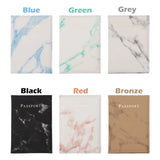 Marble Pattern Passport Cover PU Leather Travel Holder Covers