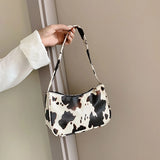 Milk Cow Print Women Messenger Bags Shoulder Mini Bags Travel Zipper Wallets