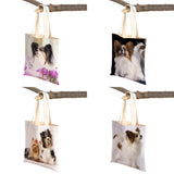 Yorkshire Dog Lady Canvas Shopping Tote Bag for Women