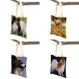Yorkshire Dog Lady Canvas Shopping Tote Bag for Women