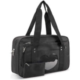 Women Transparent Heart Patchwork Canvas Shoulder Bags
