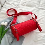 Nylon Shoulder Bag Solid Crossbody Wide Strap Handbag