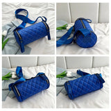 Nylon Shoulder Bag Solid Crossbody Wide Strap Handbag