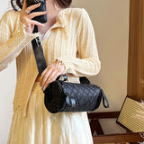 Nylon Shoulder Bag Solid Crossbody Wide Strap Handbag
