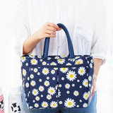 Daisy Printing Insulated Lunch Bag Large Capacity Tote Cooler Bento Box Storage