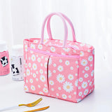 Daisy Printing Insulated Lunch Bag Large Capacity Tote Cooler Bento Box Storage