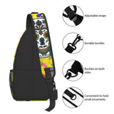 Sugar Skulls Crossbody Backpack Men Gothic Shoulder Bags