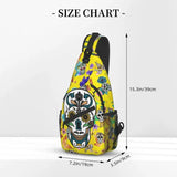Sugar Skulls Crossbody Backpack Men Gothic Shoulder Bags