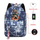 Demon Slayer Anime Backpacks Student School Bags Harajuku Large Capacity