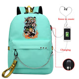 Demon Slayer Anime Backpacks Student School Bags Harajuku Large Capacity