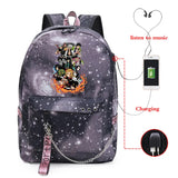 Demon Slayer Anime Backpacks Student School Bags Harajuku Large Capacity