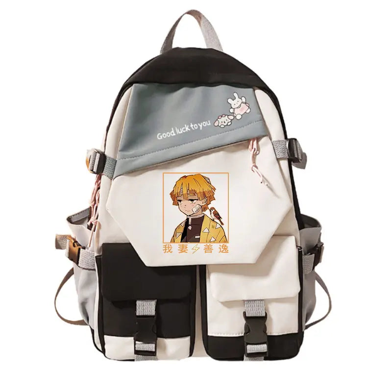 Demon Slayer Schoolgirl Backpack Nezuko Tanjirou Canvas Bag