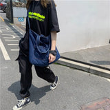 Denim Women Handbag High Portable Girl's Shoulder Bag Big Capacity