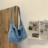 Denim Women Handbag High Portable Girl's Shoulder Bag Big Capacity