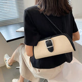 Unique Square Shoulder Bag for Women, Contrast Messenger Pouch