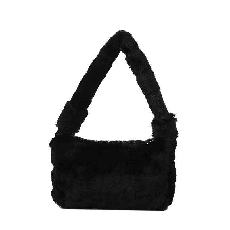 Plush Shoulder Bag High-grade Feeling Braid Handbag