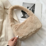 Plush Shoulder Bag High-grade Feeling Braid Handbag