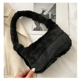 Plush Shoulder Bag High-grade Feeling Braid Handbag