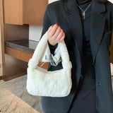 Plush Shoulder Bag High-grade Feeling Braid Handbag