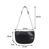 Soft Leather Shoulder Bag for Women with Chain Clutch
