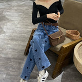 Brown Small Shoulder Bag Lock Corduroy Female Underarm Bag