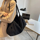 Nylon Waterproof Large Capacity Ladies Bag Solid Shoulder Bag