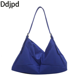 Nylon Waterproof Large Capacity Ladies Bag Solid Shoulder Bag