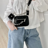 Women Small Shoulder Bags PU Leather Chain Flap Crossbody Bag