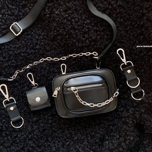 Women Small Shoulder Bags PU Leather Chain Flap Crossbody Bag