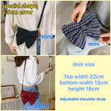 Canvas Shoulder Bags Large Capacity Bowknot Crossbody Bags