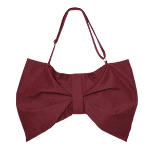 Canvas Shoulder Bags Large Capacity Bowknot Crossbody Bags