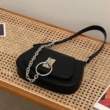 Women Chain Handbags Solid PU Leather Ladies Flap Shoulder Messenger Bag