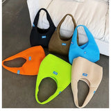 Nylon Candy Color Hobo Clutch Purse Handbag