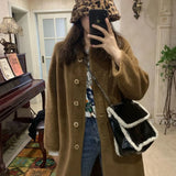 Women Plush Purse Handbags Lamb Wool Chain Shoulder Messenger Bags