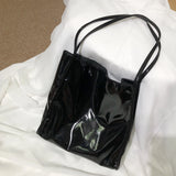 Women Shoulder Bag Soft Patent Leather Ladies Handbags Large Capacity