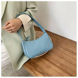 Women Small Handbags Soft PU Leather Ladies Armpit Shoulder Bags Vintage Girls