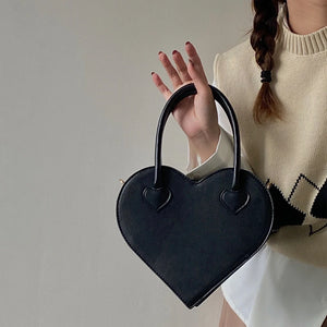 Vintage Love Heart Shoulder Bag Small Tote Purse Messenger
