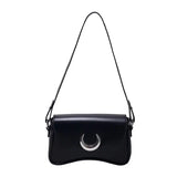 Women's Moon Lock Shoulder Bag PU Leather