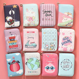 Cartoon Girls Wallet with Zipper & Wristband