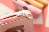 Cartoon Girls Wallet with Zipper & Wristband