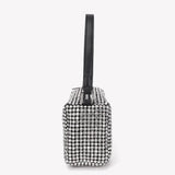 Crystal Hand Bag Ladies Small Diamond Bling Bag with Leather Handle
