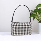 Crystal Hand Bag Ladies Small Diamond Bling Bag with Leather Handle